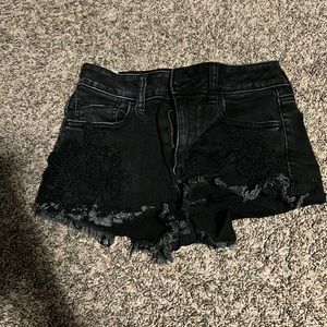 womens american eagle jean shorts, size 0